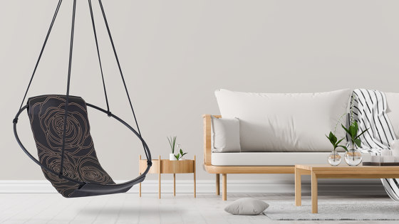 Sling Hanging Chair - Rose Carved Leather | Schaukeln | Studio Stirling