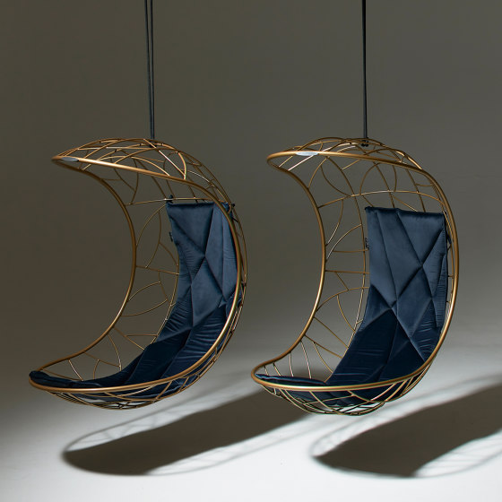 Lucky Bean Hanging Chair Swing Seat Gold | Schaukeln | Studio Stirling