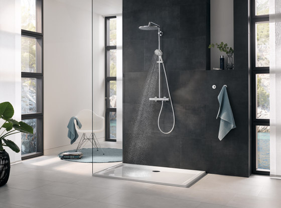 Rainshower SmartActive 310 Shower system with thermostat for wall mounting | Robinetterie de douche | GROHE