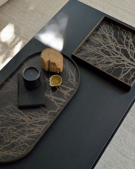 Classic tray collection | Black Tree wooden tray - round - L | Bandejas | Ethnicraft