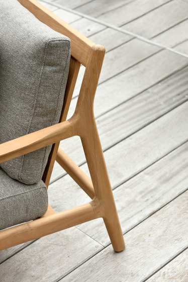 Jack | Teak outdoor footstool - off white | Armchairs | Ethnicraft