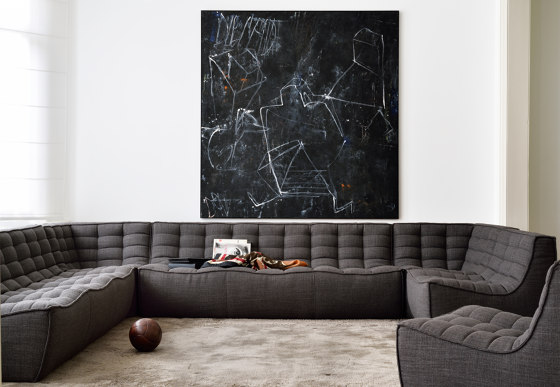 N701 | Sofa - footstool - dark grey | Poufs | Ethnicraft