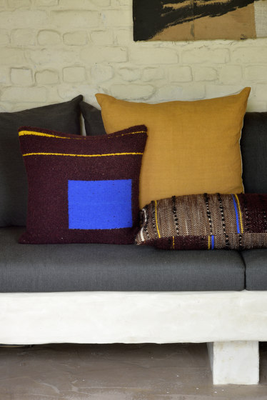 Refined Layers collection | Camel Lin Sauvage cushion - square | Coussins | Ethnicraft