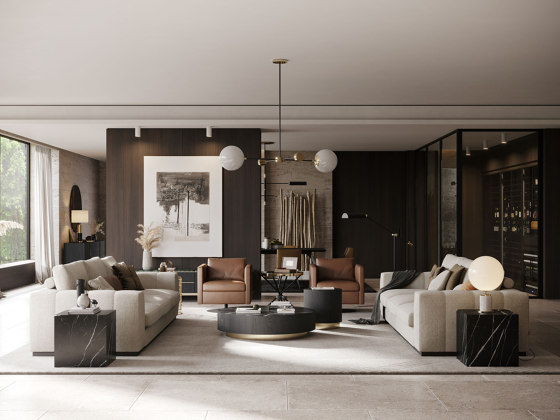 Gold corner sofa | Sofas | Laskasas