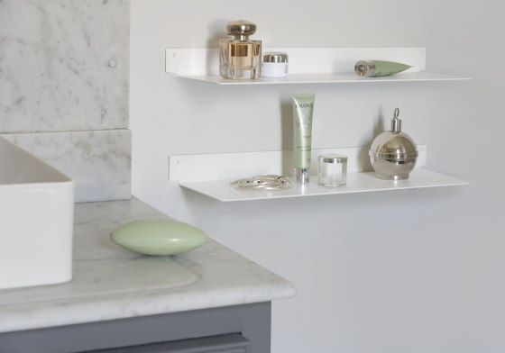 TEEtow 60 cm White Bathroom Steel Wall Shelf | Towel rails | Teebooks