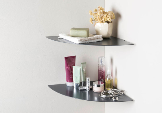 TEEtow 45 cm Weißes Wandregal aus Stahl für das Bad | Handtuchhalter | Teebooks