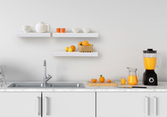 TEEline 45 cm Mensole a parete design in alluminio grigio per cucina | Scaffali | Teebooks