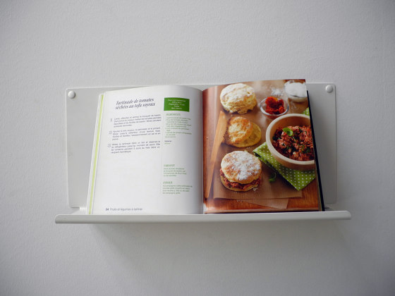 TEEline 60 cm Mensole a parete design in alluminio bianco per cucina | Scaffali | Teebooks