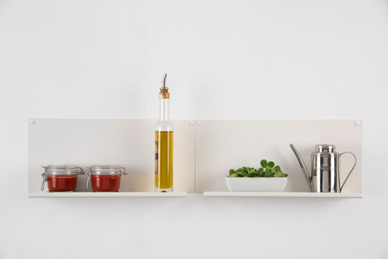 TEEline 45 cm Mensole a parete design in alluminio grigio per cucina | Scaffali | Teebooks