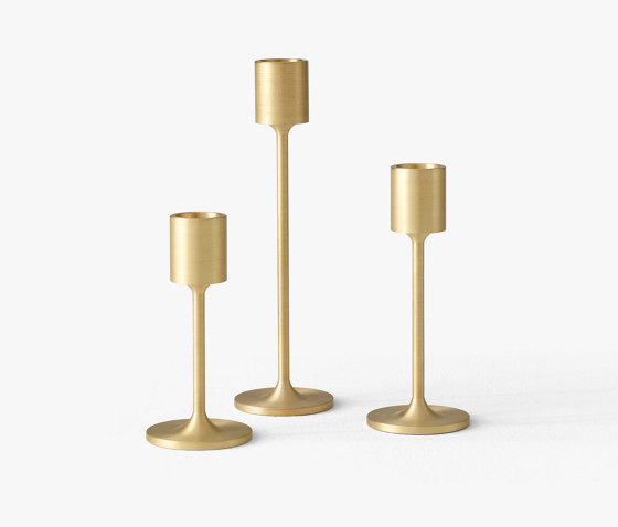 &Tradition Collect | Candleholder SC57 Brushed Brass | Candlesticks / Candleholder | &TRADITION