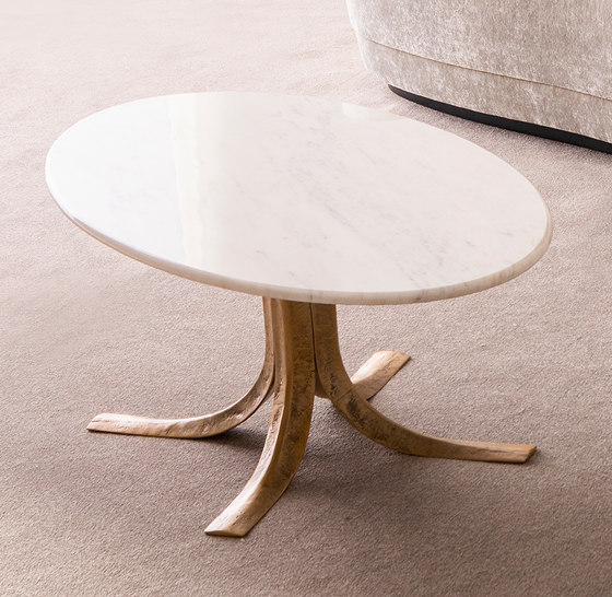 Talos | Oval Gilded Cast Aluminium Cokctail Table | Mesas de centro | Hamilton Conte