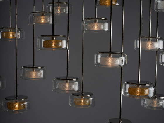 Halo 14 Gold Drizzle | Suspended lights | Shakuff