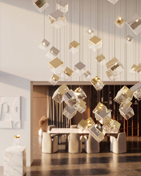 PYRITE chandelier 6 pcs | Suspended lights | Bomma