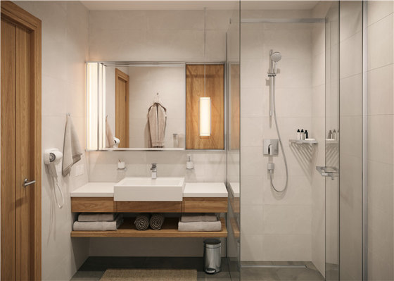 hansgrohe AddStoris Toallero con repisa | Estanterías toallas | Hansgrohe