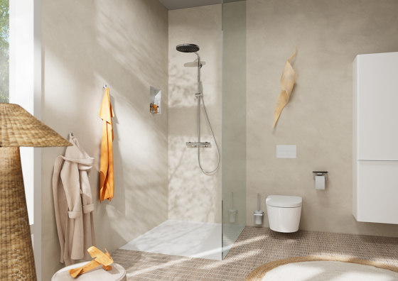 hansgrohe AddStoris Toallero con repisa | Estanterías toallas | Hansgrohe