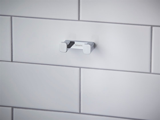 hansgrohe AddStoris Toallero con repisa | Estanterías toallas | Hansgrohe