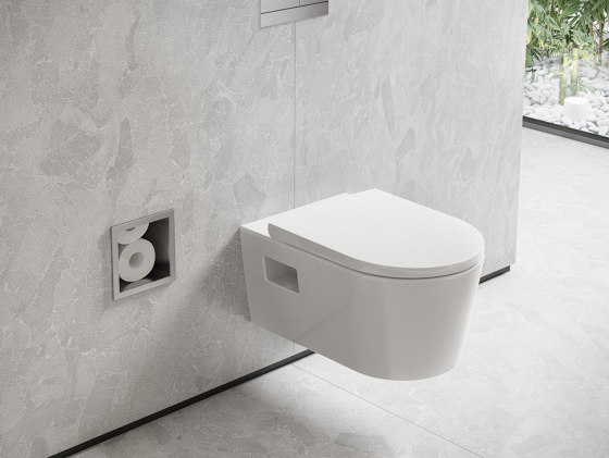 XtraStoris Rock Poubelle encastrée avec porte carrelée 300/300/100 | Poubelles de salle de bain | Hansgrohe