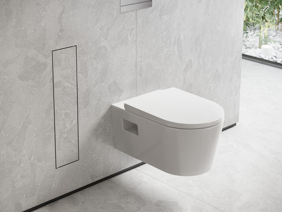 hansgrohe XtraStoris Minimalistic Niche murale 30 x 30 x 14 cm avec cadre ouvert | Tablettes / Supports tablettes | Hansgrohe