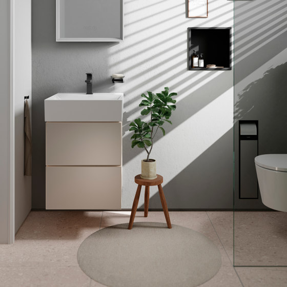 XtraStoris Rock Poubelle encastrée avec porte carrelée 300/300/140 | Poubelles de salle de bain | Hansgrohe