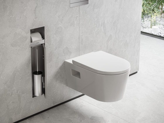 hansgrohe XtraStoris Minimalistic Niche murale 30 x 30 x 14 cm avec cadre ouvert | Tablettes / Supports tablettes | Hansgrohe