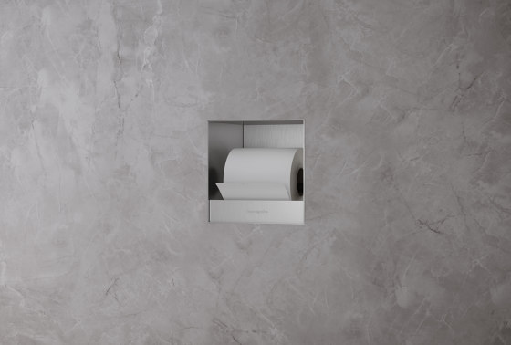 XtraStoris Rock Poubelle encastrée avec porte carrelée 300/300/140 | Poubelles de salle de bain | Hansgrohe