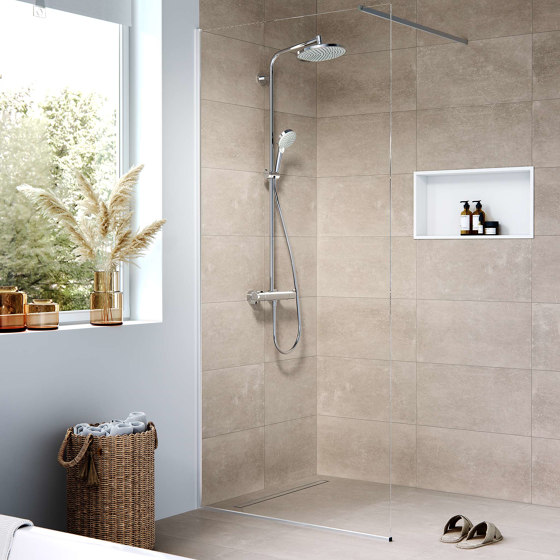 RainDrain Point Komplettset Punktablauf 100/100 | Punktabläufe / Badabläufe | Hansgrohe