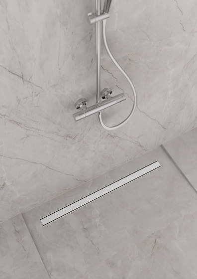 hansgrohe RainDrain Match Caniveau de douche linéaire 100 cm avec cadre réglable en hauteur | Caniveaux de douche | Hansgrohe