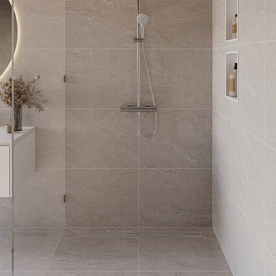 RainDrain Brilliance Scarico doccia completo a pozzetto 150/150 piastrellabile | Scarichi vasca | Hansgrohe