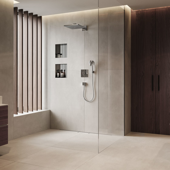 RainDrain Spot Scarico doccia a pozzetto con grata 150/150 reversibile e piastrellabile | Scarichi vasca | Hansgrohe