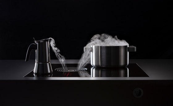 PURSA | BORA S Pure table de cuisson induction à zones continues avec dispositif aspirant - évacuation d’air | Tables de cuisson | BORA