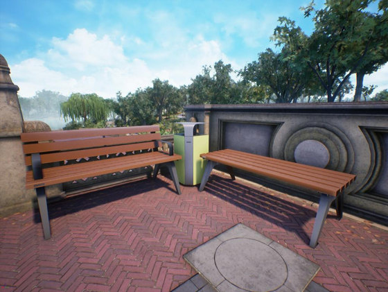 Aria | Street Bench with Armrest and Backrest | Sitzbänke | Punto Design