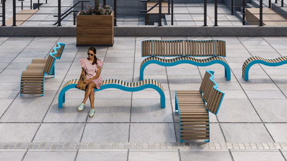 Kos | Street Bench with Backrest | Benches | Punto Design