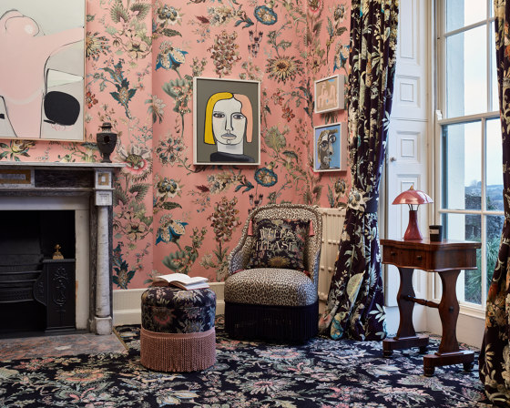 FLORAFANTASIA Wallpaper - Verdigris | Revestimientos de paredes / papeles pintados | House of Hackney