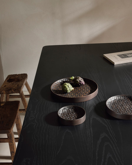 Bowls & Boards | Black Striped bowl - mahogany | Schalen | Ethnicraft