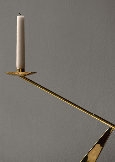 Interconnect Candle Holder | Polished Brass | Candelabros | Audo Copenhagen