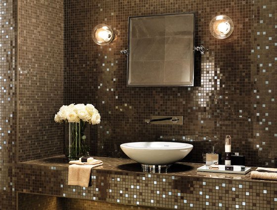Marvel Bronze Champagne Angolo Mosaico 18,5x18,5 | Ceramic tiles | Atlas Concorde