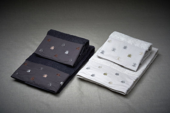 Api percalle Multicolor metallic embroidery Towel set | Serviettes de toilettes | Mastro Raphael