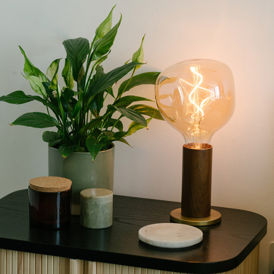 Walnut Knuckle Table Lamp with Voronoi-I Bulb EU | Luminaires de table | Tala