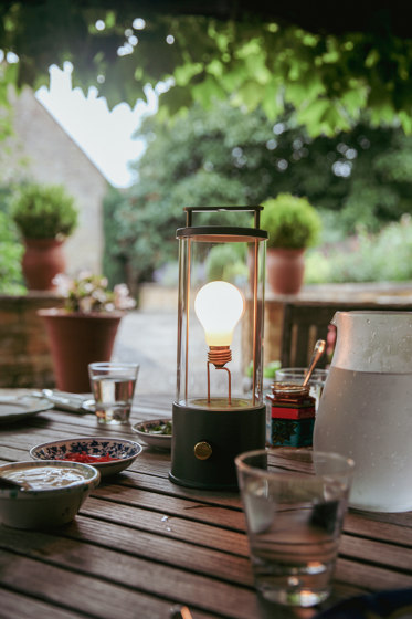Tala x Farrow & Ball, The Muse Portable Lamp in Pleasure Garden Green | Table lights | Tala