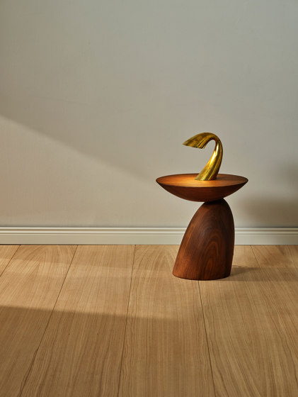 Parabel wooden, side table, stained walnut finish | Side tables | Eero Aarnio Originals