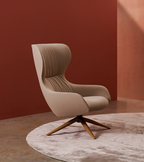 Amelia Wing Chair - Sled Base | Armchairs | Boss Design