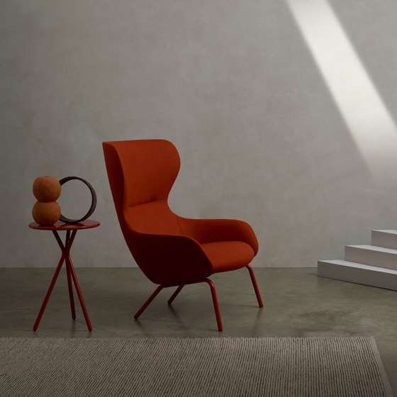 Amelia Wing Chair - Steel 4 Leg | Armchairs | Boss Design
