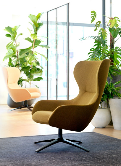 Amelia Wing Chair - Steel 4 Leg | Sessel | Boss Design