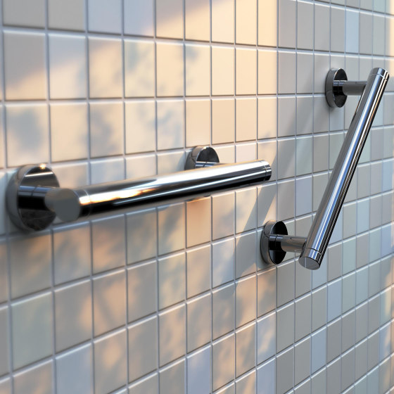 Comfort & Safety | Porte-Rouleau Papier Toilette Pour Poignée De Bain Rabattable Chrome | Distributeurs de papier toilette | Geesa