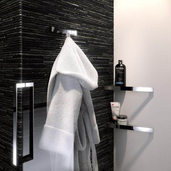 Modern Art | Towel Rail With Shelf 62cm Chrome | Towel rails | Geesa