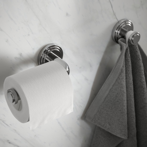 Naxos | Toilettenpapierhalter Mit Deckel Chrom | Toilettenpapierhalter | Geesa