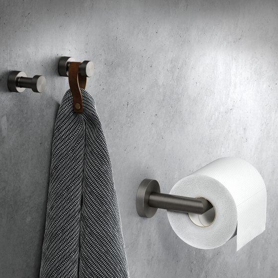 Nemox Brushed Black Metal | Toilet Roll Holder / Spare Toilet Roll Holder Brushed Metal Black | Paper roll holders | Geesa