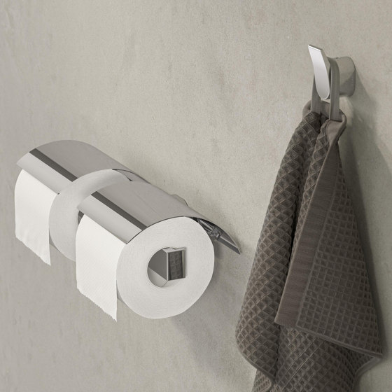 Wynk | Toilettenpapierhalter Mit Deckel Doppelt Chrom | Toilettenpapierhalter | Geesa