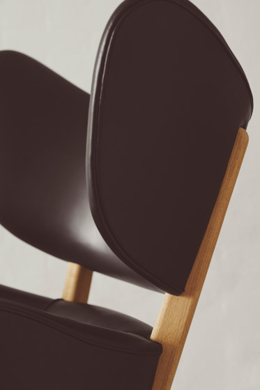 My Own Chair Footstool Nevada Leather, Black/Dark Oiled Oak | Poufs | Audo Copenhagen