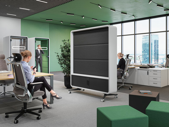 Hushoffice | Agile Office | HushWall Mobile Wall | Cosmos Grey | Privacy screen | Hushoffice